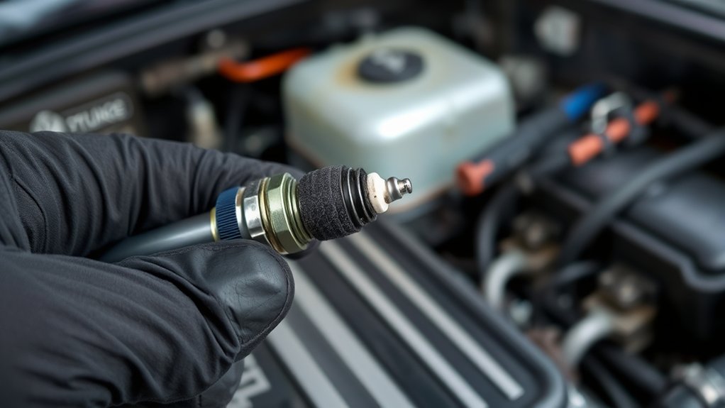 black spark plug deposits