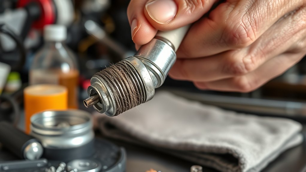 cleaning spark plugs easily