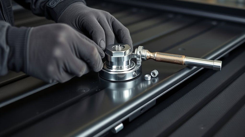 installing tonneau lock assembly