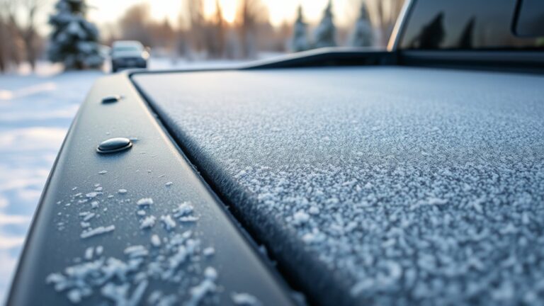 preventing tonneau cover freezing